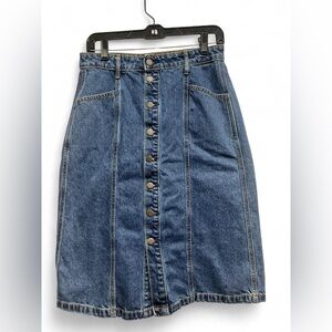 Old Navy Blue Denim Midi Skirt